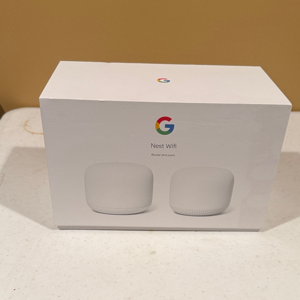 google white retail box with barcode labels